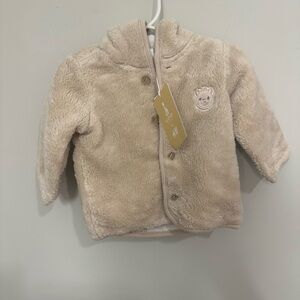 H&M x Sophie the Giraffe Tan Fleece Kids Jacket with Embroidered Patch